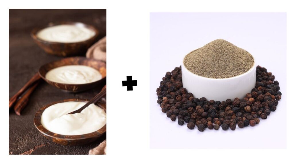 काळी मिरी व दही: चरबी कमी करण्यासाठी नैसर्गिक पेस्ट